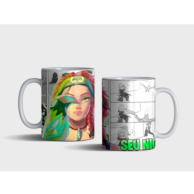 CANECA SKYE OLHOS DE PÁSSARO QUADRINHOS