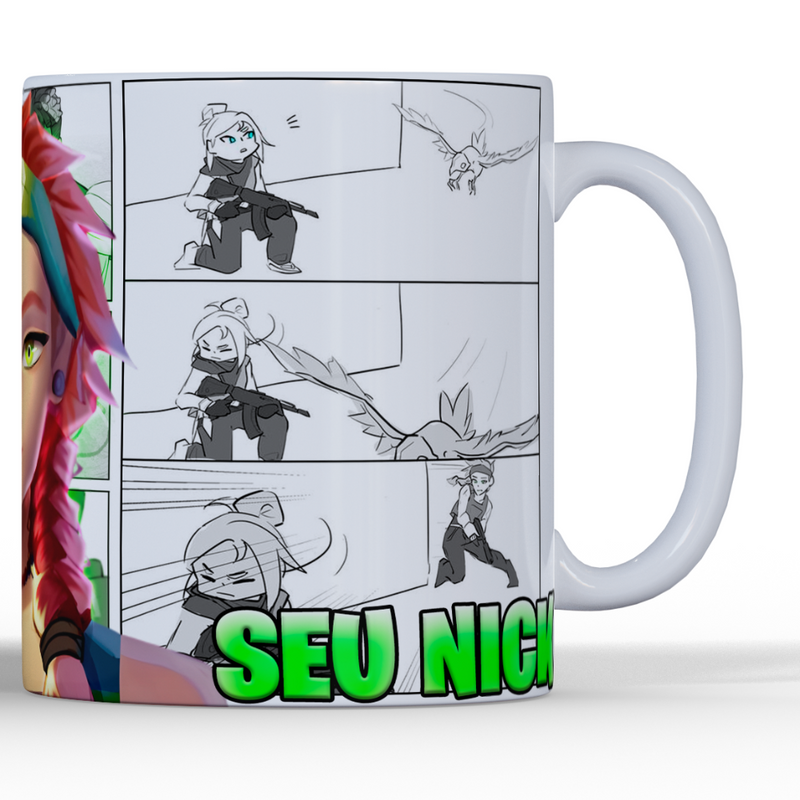 CANECA SKYE OLHOS DE PÁSSARO QUADRINHOS