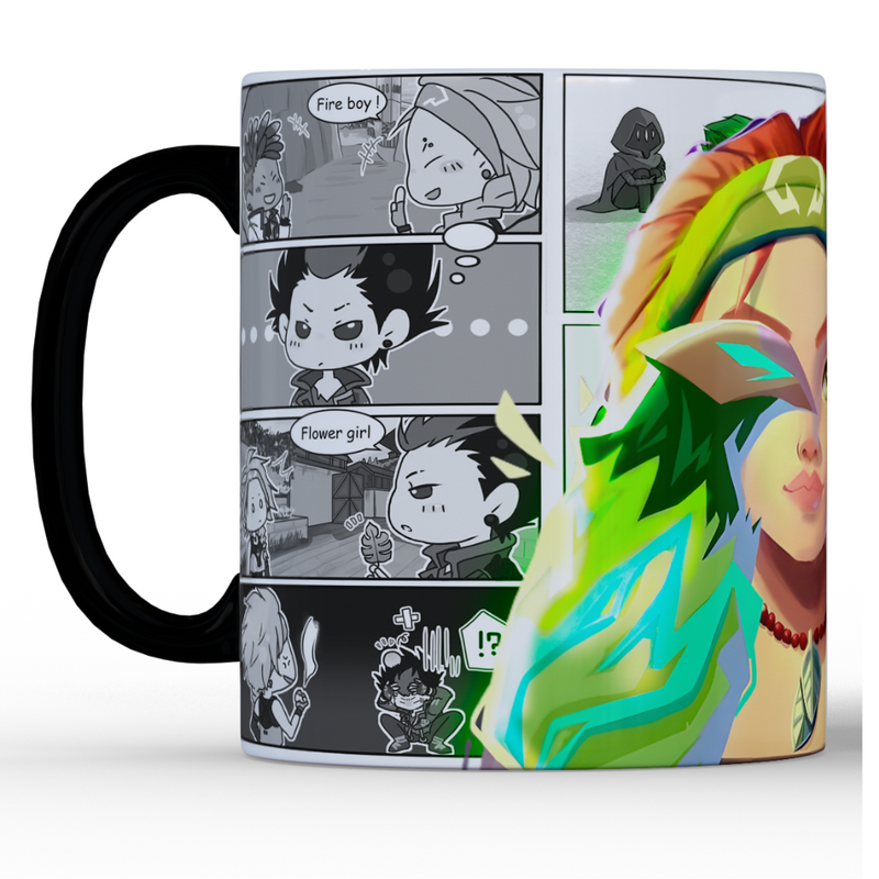 CANECA SKYE OLHOS DE PÁSSARO QUADRINHOS